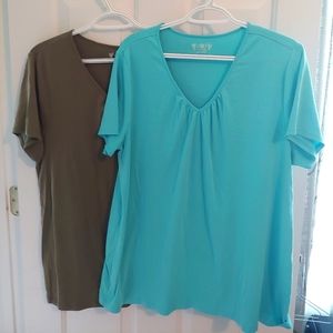 2 Cato V neck shirts